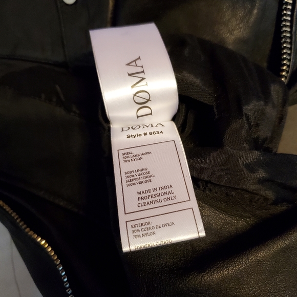 NWT Doma Leather Chel Bella Biker Jacket Moto Women's Extra Small XS - Picture 3 of 15